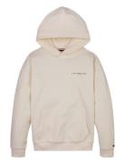 U Mini Corp Logo Hoodie Cream Tommy Hilfiger