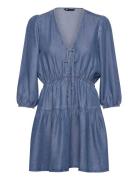 Tjw Chambray Mini Dress Ext Blue Tommy Jeans
