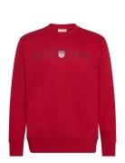 Graphic C-Neck Sweat Red GANT