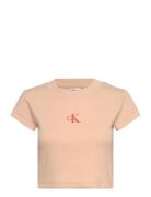A- Monogram Baby Tee Orange Calvin Klein Jeans