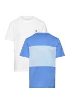 Color Block 2-P T-Shirts Blue Calvin Klein