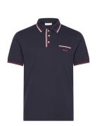 2-Col Tipping Ss Pique Polo Navy GANT