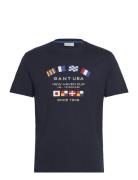 Graphic Ss T-Shirt Navy GANT