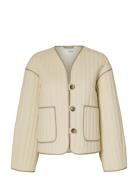 Slflinn Quilted Jacket Cream Selected Femme