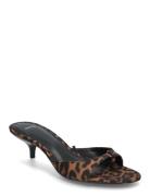 Animal-Print Kitten Heel Sandal Patterned Mango