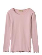Rib T-Shirt L/S Reese Pink Wheat