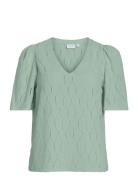 Vimarcella V-Neck 2/4 Top/R Green Vila