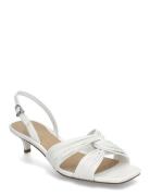 Alessia Kitten Sandal White Michael Kors