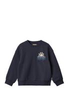 Sweatshirt Sander Navy Wheat