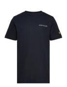 Script Embroidered T-Shirt Navy Lyle & Scott