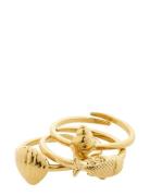 Breeze Rings 3-In-1 Set Gold Pilgrim