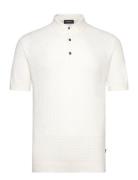 Knitted Cable Polo S/S White Lindbergh Black