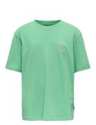 Osjsummerlife S/S Rlx Printed Tee Jrs Green ONLY & SONS