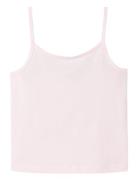 Nlfnove Strap Crop Top Pink LMTD