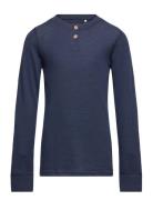 Blouse Ls, W. Print Navy CeLaVi