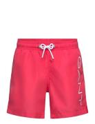 Logo Lightweight Swim Shorts Red GANT