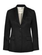 Slim Stretch Linen Blazer Black GANT