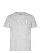 Reg Tonal Graphic Ss T-Shirt Grey GANT