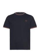 Twin Tipped T-Shirt Navy Fred Perry