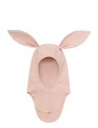 Balaclava Ears Cotton Rib Pink Huttelihut