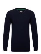 Barbour Essential Lambswool V Neck Sweater Navy Barbour