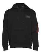 Back Print Hoodie Black Alpha Industries