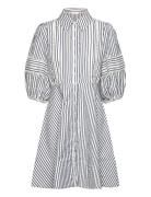 Seersucker Decorated Dress White By Ti Mo