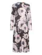 Crewneck Long Sleeve Midi Dress, 22 Patterned STINE GOYA