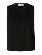 Slfessential Sl Boxy Tank Top Noos Black Selected Femme