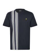 Deck Stripe T-Shirt Black Lyle & Scott