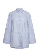 Flower Over D Shirt Blue ROTATE Birger Christensen