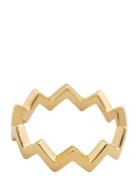 Strict Plain Zigzag Ring Gold Gold Syster P