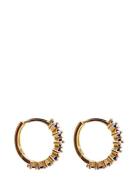 Sandrine Hoop Ear Gold Blue Blue Pipol's Bazaar