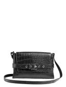 Emeraldmbg Crossb. Bag, Croco Black Markberg