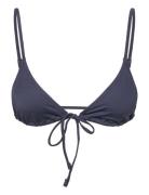 Shiny Triangle Bikini Top Navy Weekday