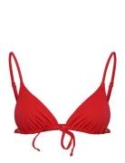 Shiny Triangle Bikini Top Red Weekday