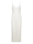 Long Openwork Knitted Dress White Mango