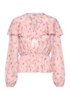 Flounce Blouse Pink Bubbleroom