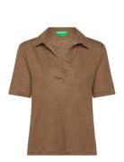 H/S Polo Shirt Brown United Colors Of Benetton