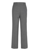Straight Mid-Rise Trousers Grey Mango