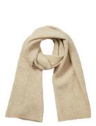 Slfmaline Knit Scarf Noos Beige Selected