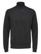 Slhberg Roll Neck Noos Grey Selected