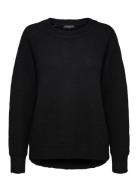 Slflulu Ls Knit O-Neck Noos Black Selected
