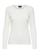 Slfanna Ls Crew Neck Tee S Noos White Selected