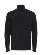 Slhmaine Ls Knit Roll Neck W Noos Black Selected