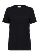 Slfmyessential Ss O-Neck Tee Noos Black Selected