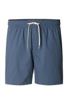 Slhcooper-Seersucker Swimshorts Blue Selected