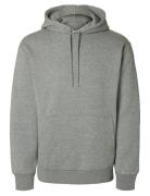Slhreg-Dan Sweat Hood Grey Selected