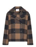 Slfevana Short Wool Jacket Brown Selected