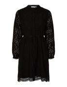 Slftatiana Ls Short Embr Dress Noos Black Selected